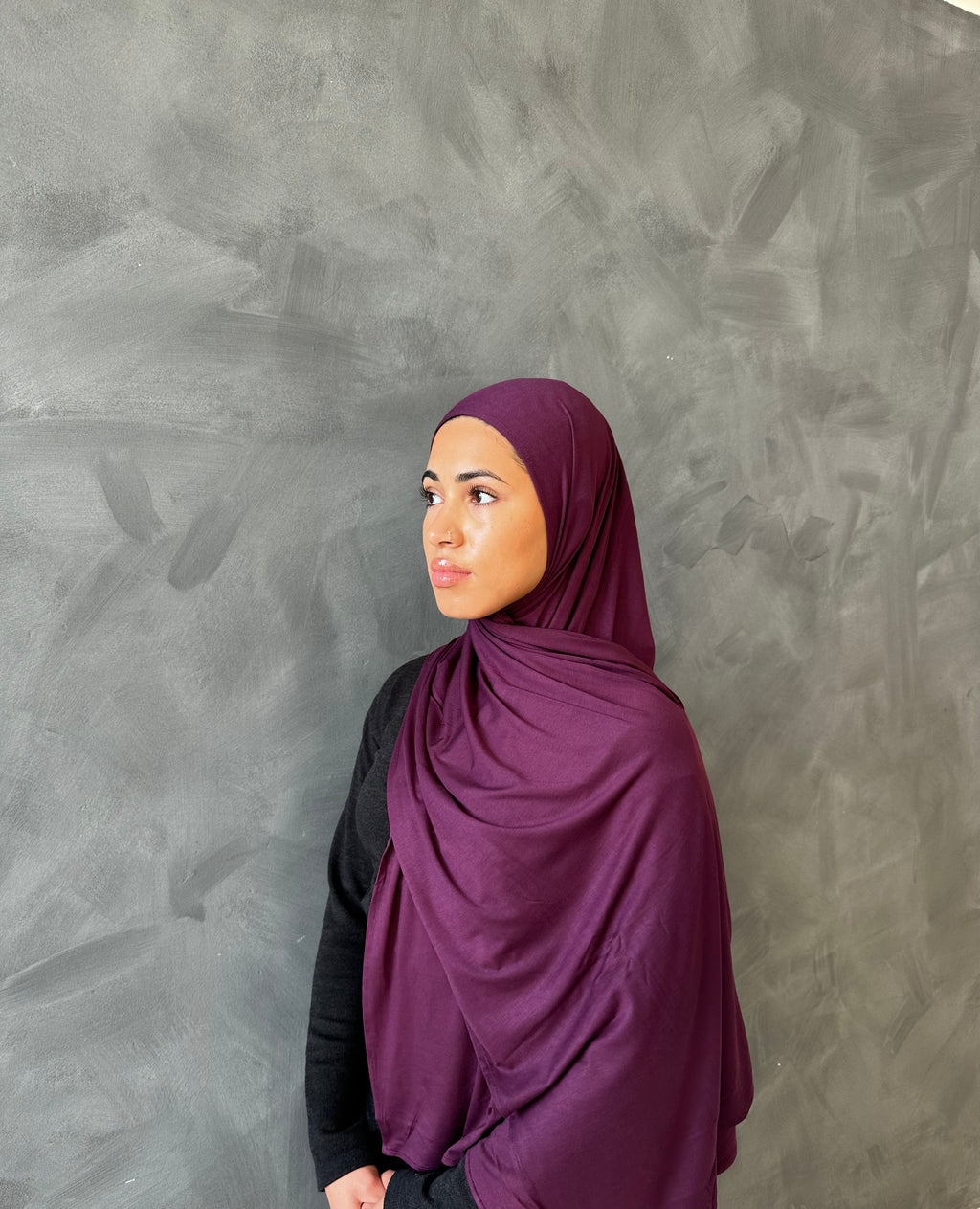 Purpina (Deep Plum) Bamboo Jersey