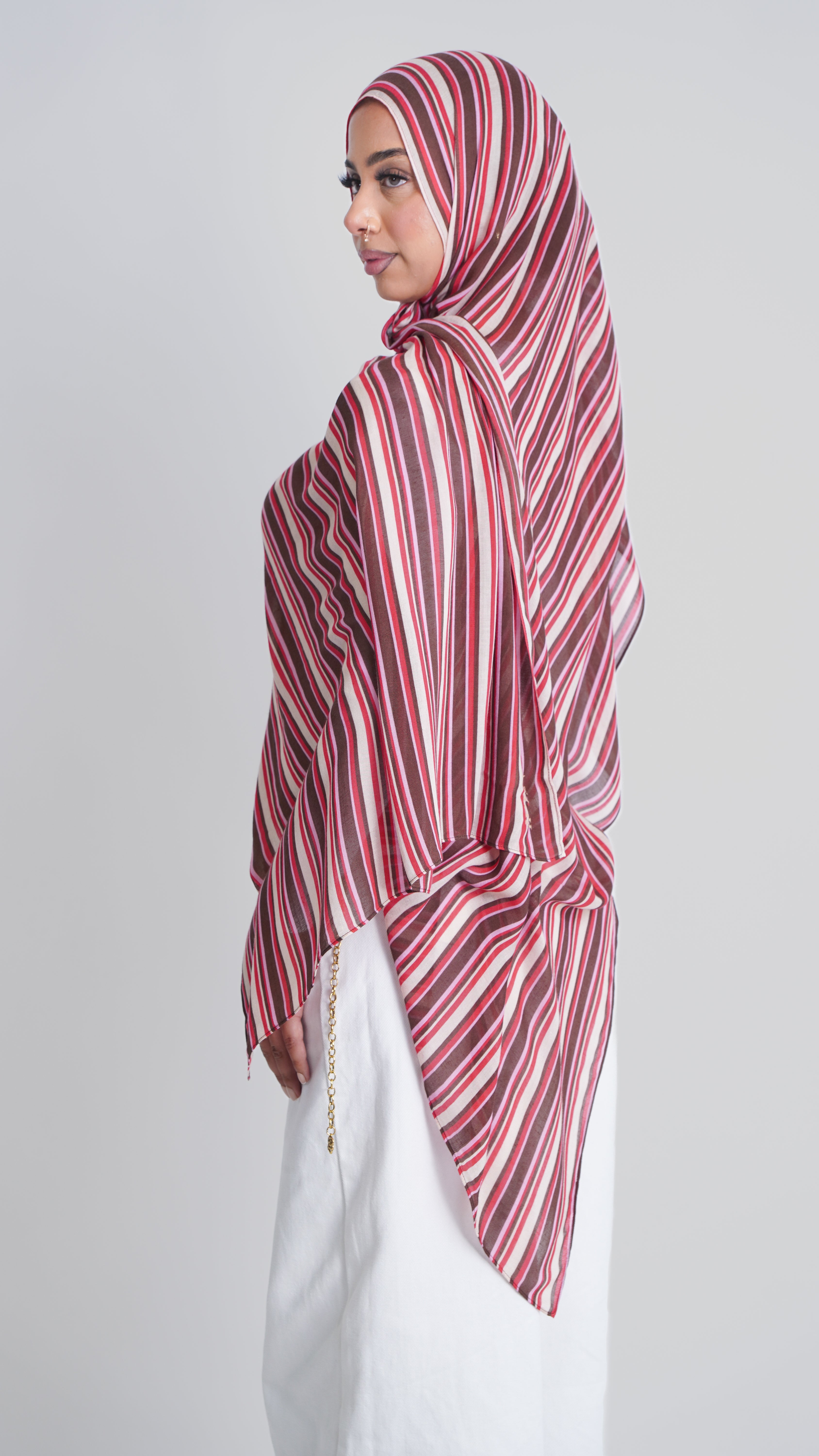 Striped in berry hues