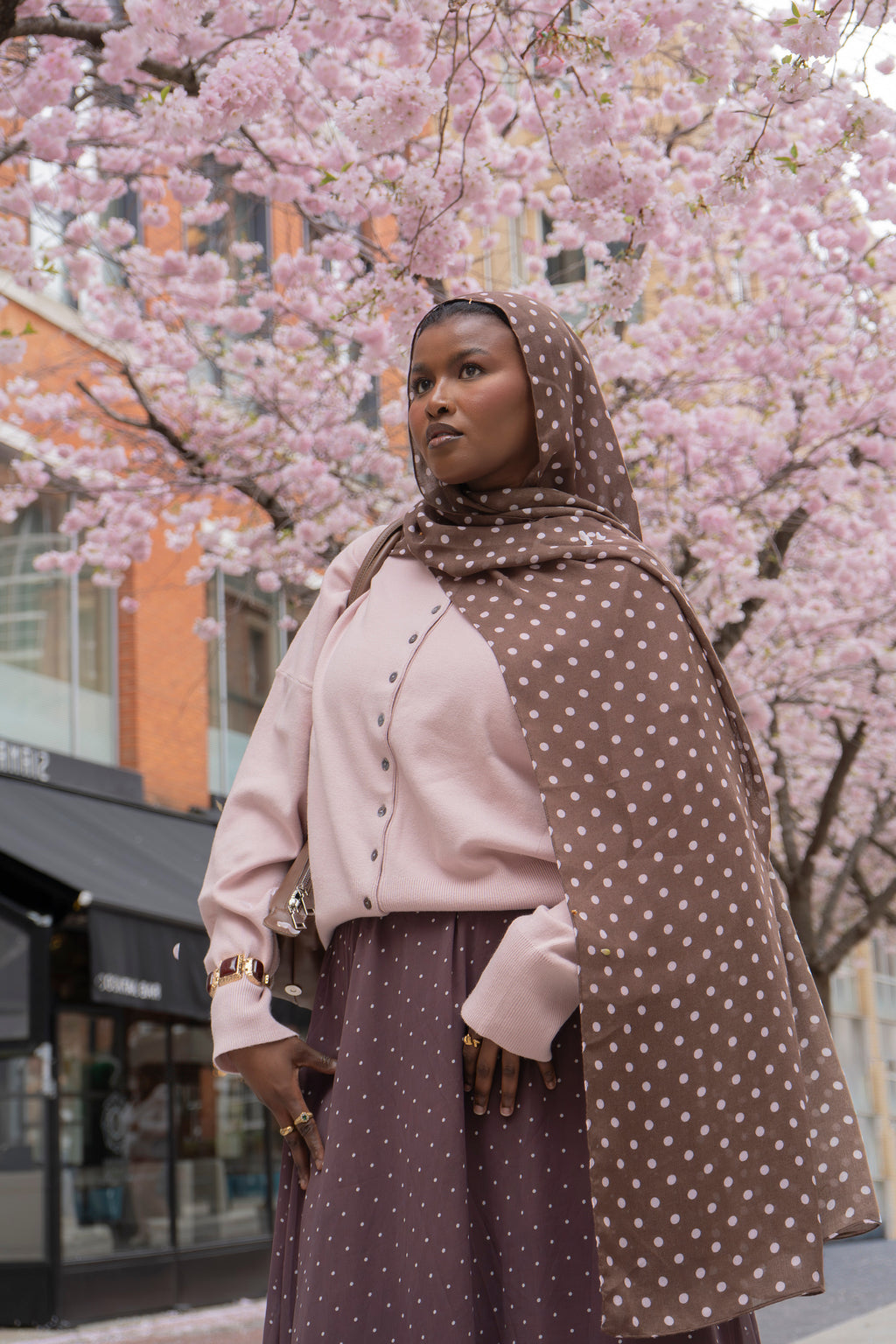 Dottie in Chocolate Rose (brown and pink)