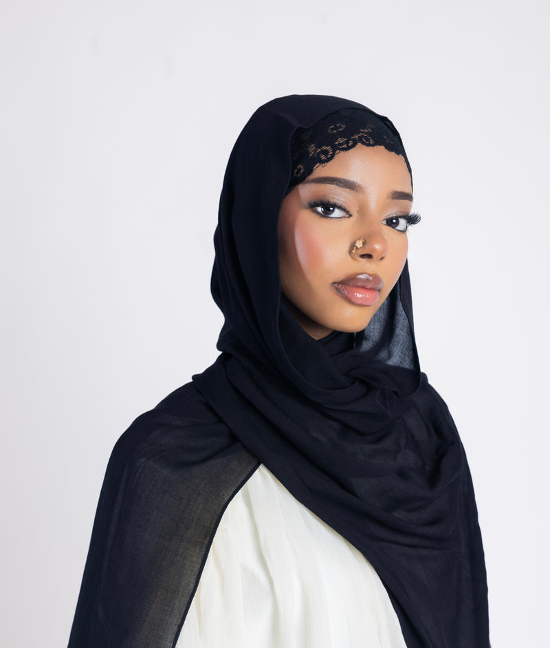 Black Lace Tie Undercap