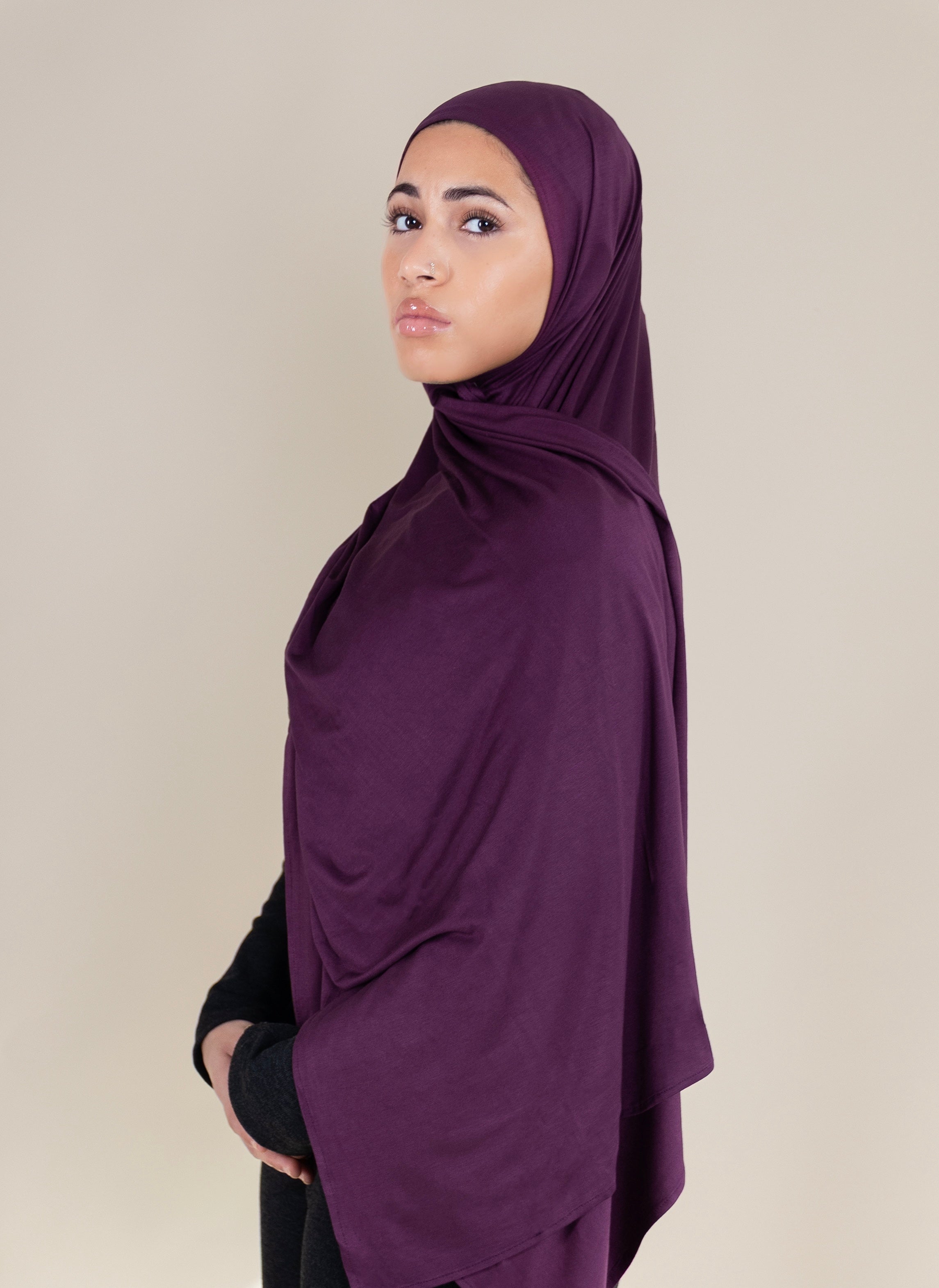 Purpina (Deep Plum) Bamboo Jersey