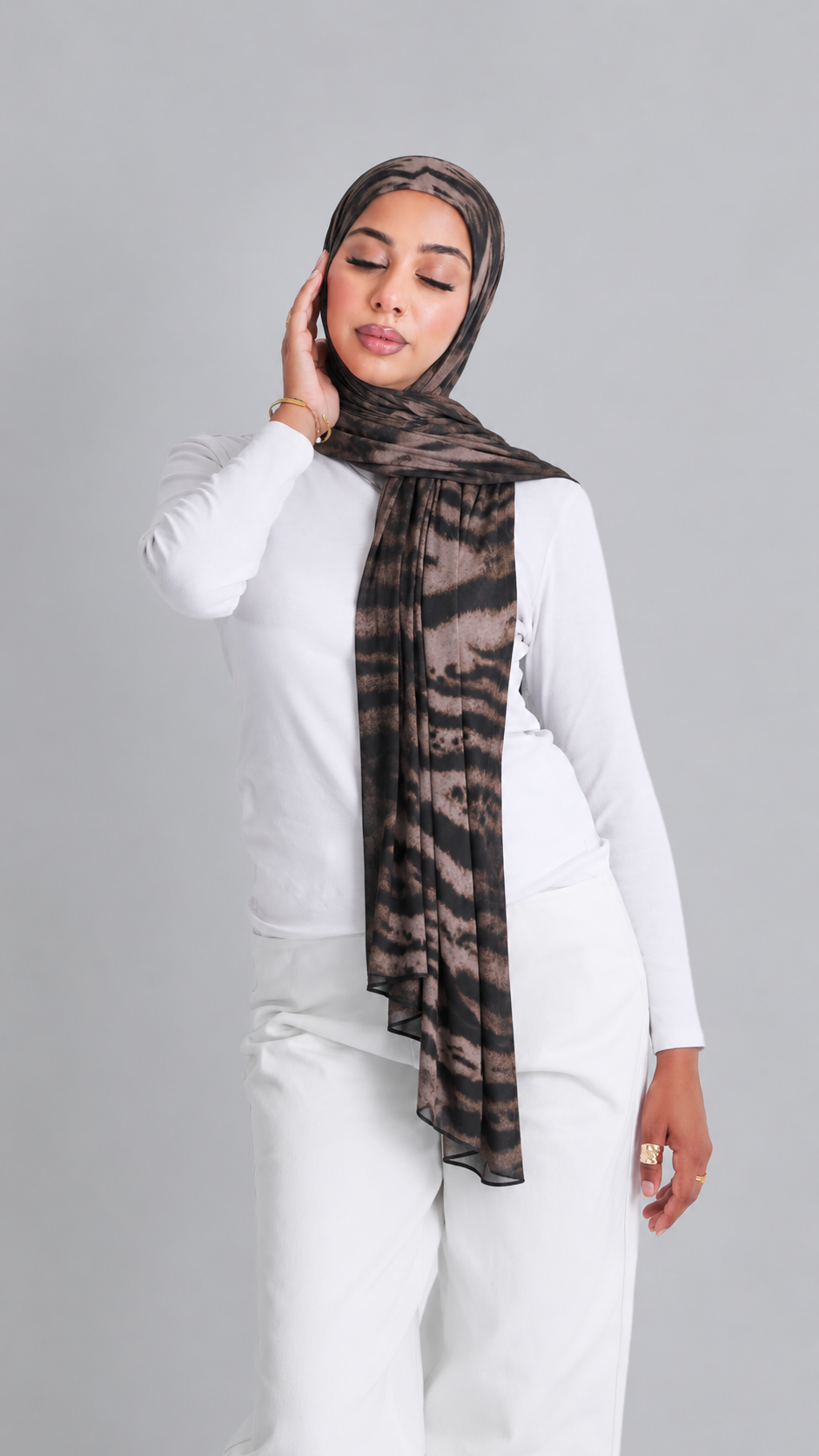 Printed Jersey Tiger Hijab