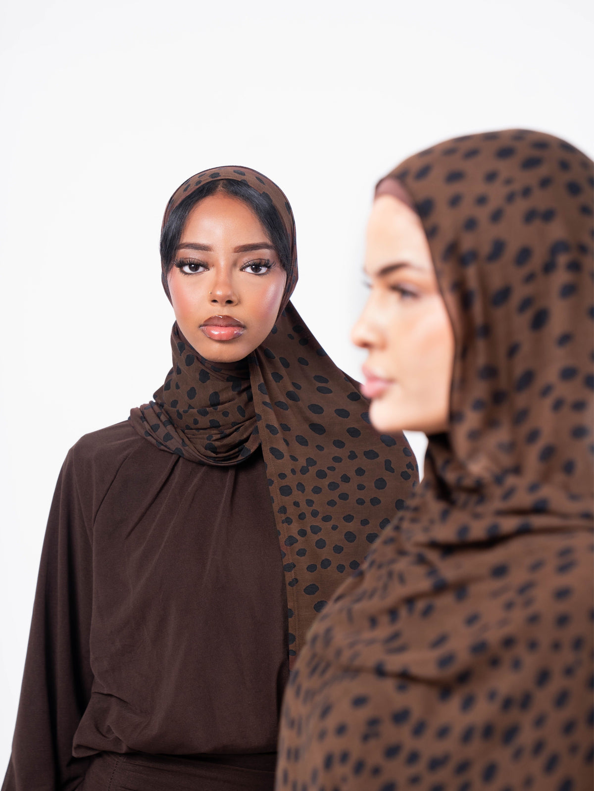Brown Cheetah Spots Printed Modal