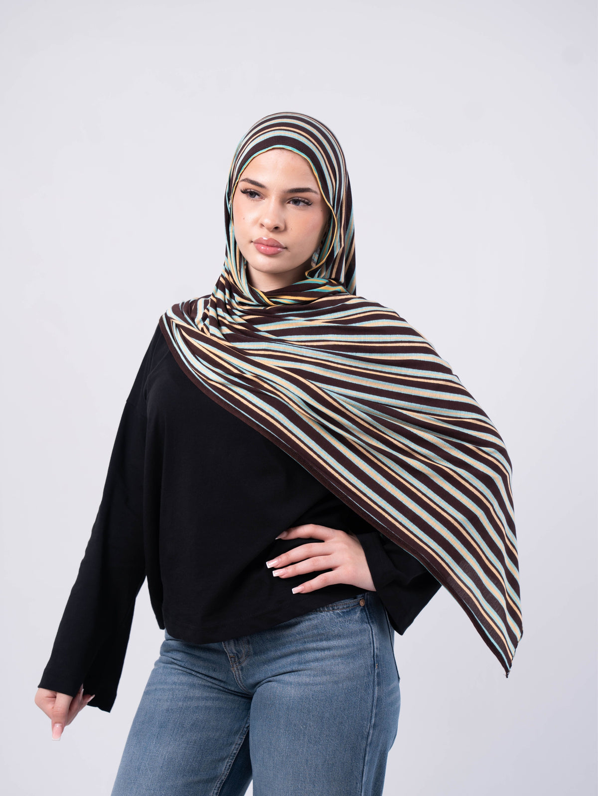 Striped in Tropics Printed Jersey